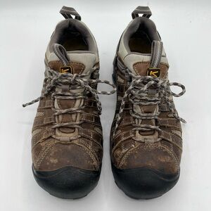 Keen Brown and Tan Lace-Up Women's Steel Toe Boots